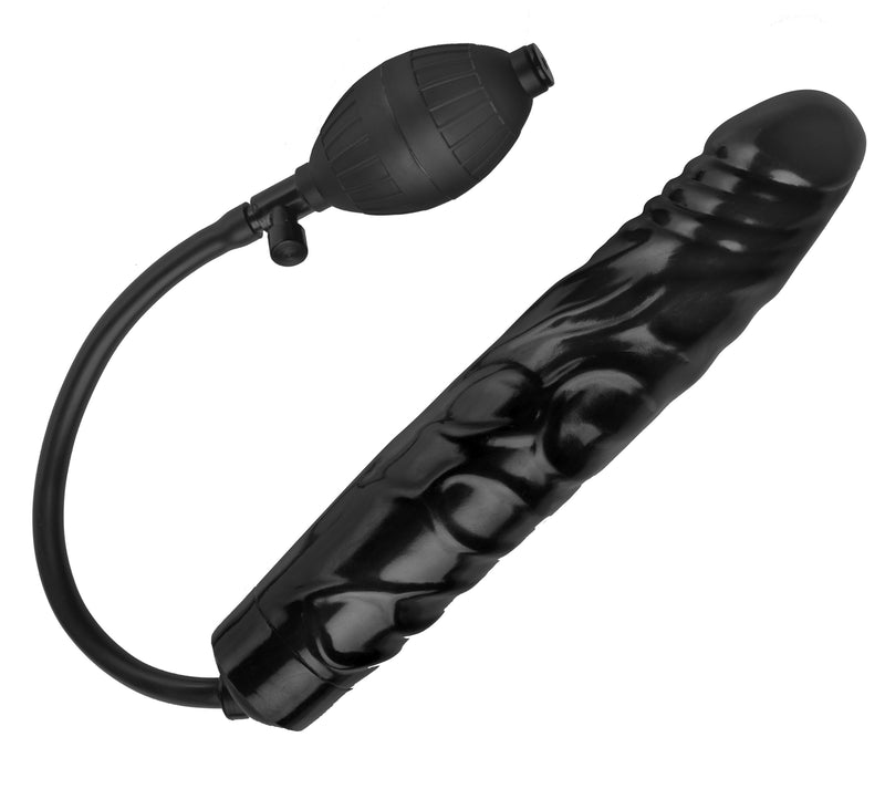 XR Brands Inflatable 11 Inch Super Dong - Black