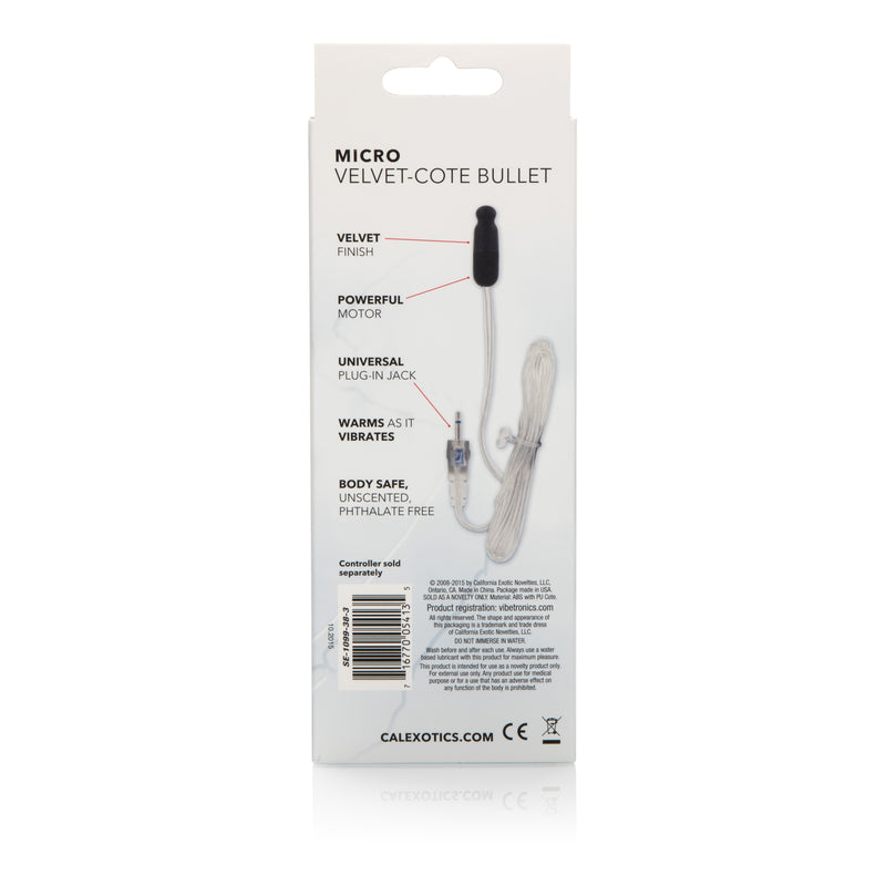 CalExotics Sterling Collection Micro Velvet-Cote Bullet