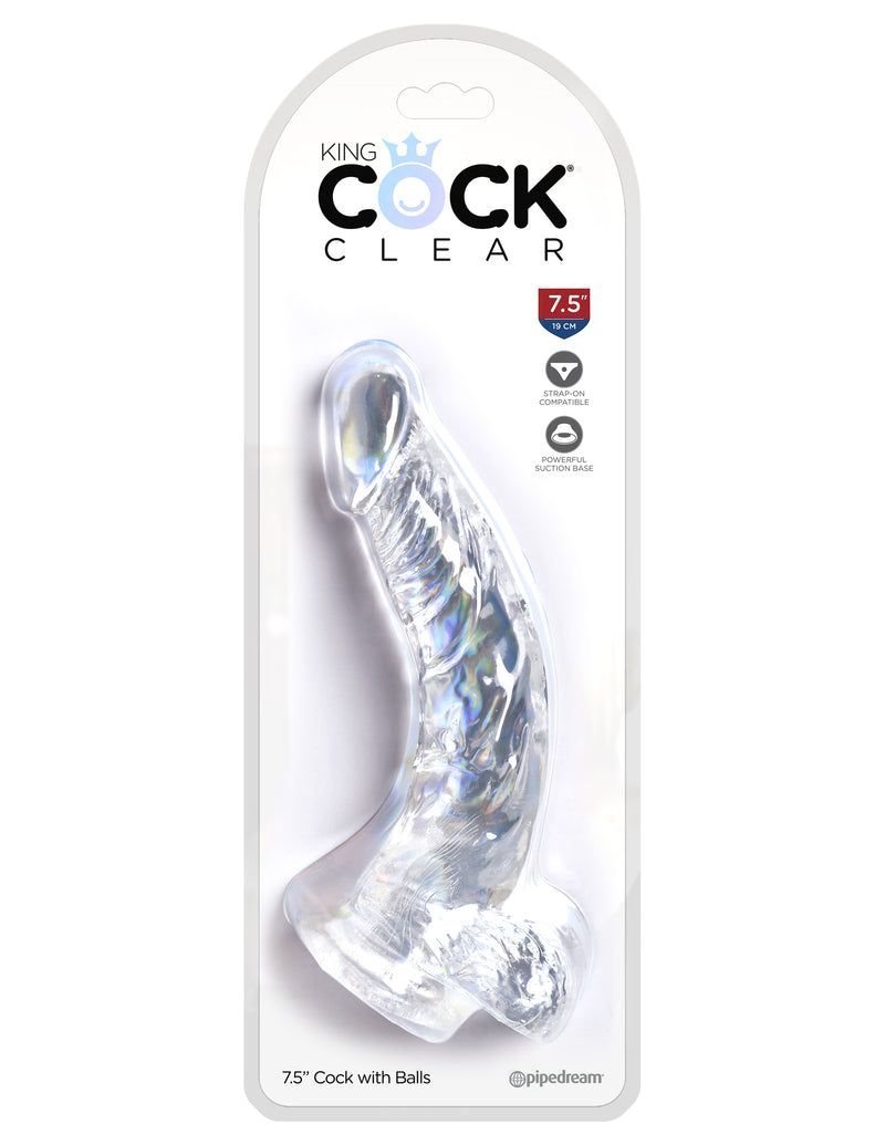 Pipedream King Cock Clear 7.5 Inch Cock With Balls