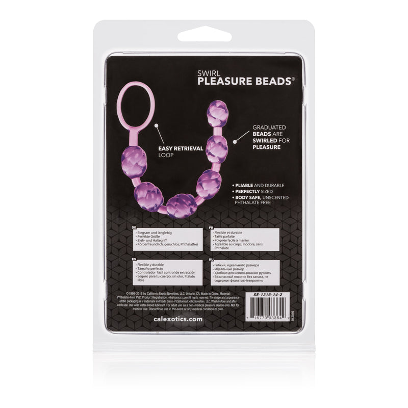 CalExotics Swirl Pleasure Beads - Purple
