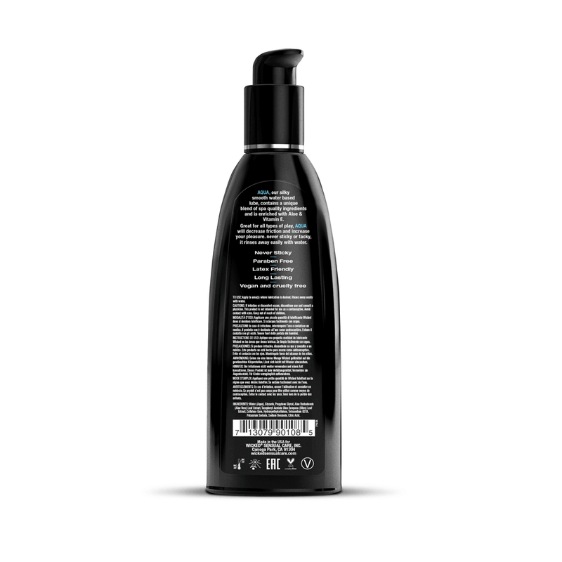 Wicked Sensual Care Aqua Water-Based Lubricant - 8.5 Fl. Oz.