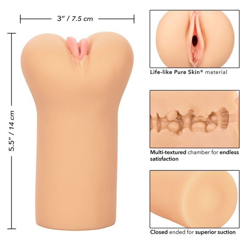 CalExotics Boundless Vulva - Ivory - Stroker Masturbator - Realistic Pocket Pussy