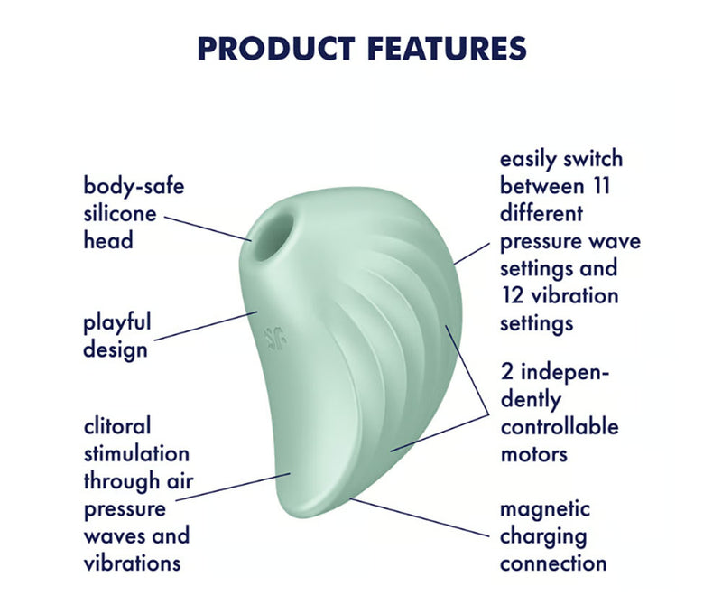 Satisfyer Satisfyer Pear Diver - Air Pulse Stimulator Plus Vibration - Mint