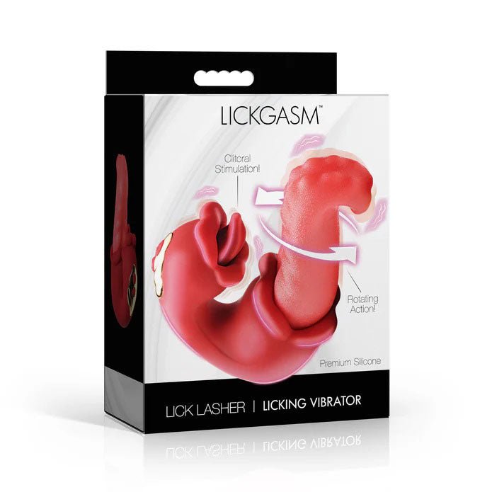 XR Brands Lickgasm Lick Lasher Licking Vibrator - Red