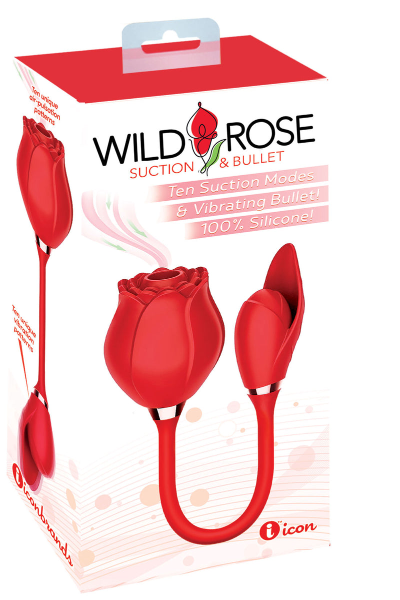 Icon Brands Wild Rose Suction and Bullet - Red