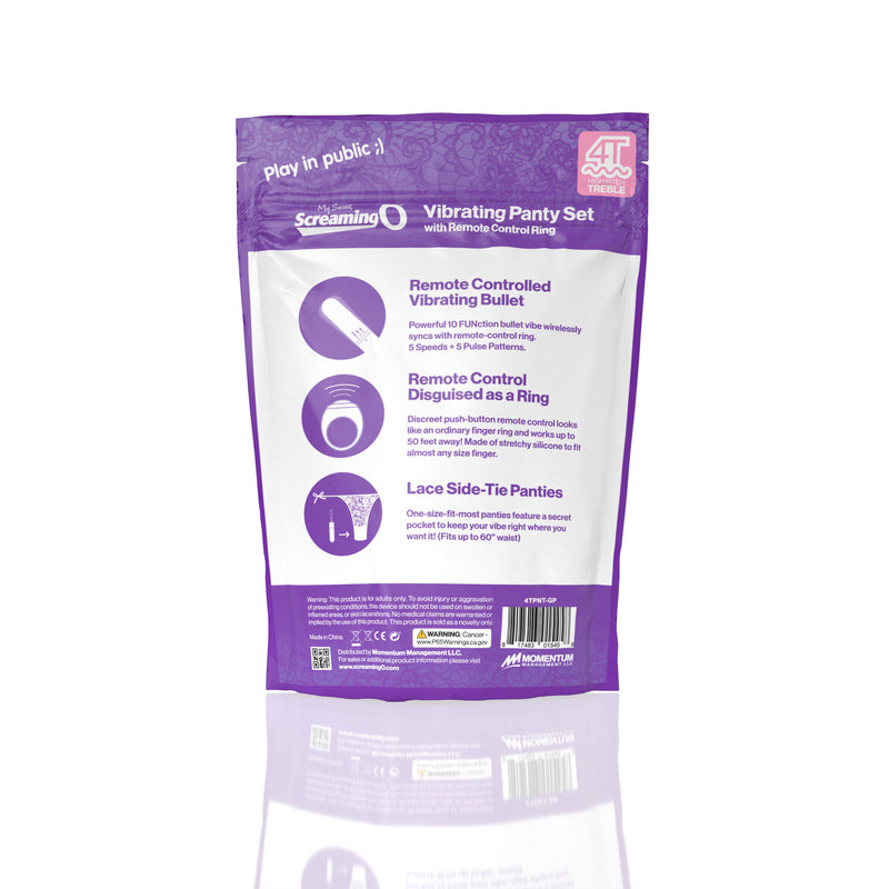 Screaming O Screaming O 4t - Vibrating Panty Set With Remote Control Ring - Grape
