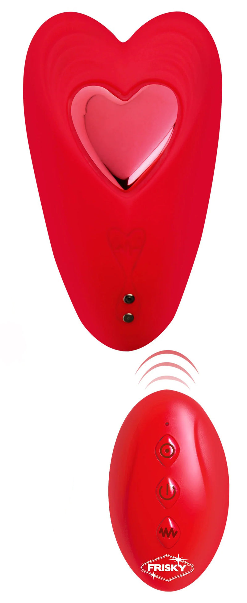 XR Brands Love Connection Silicone Panty Vibe With Remote Control - Red