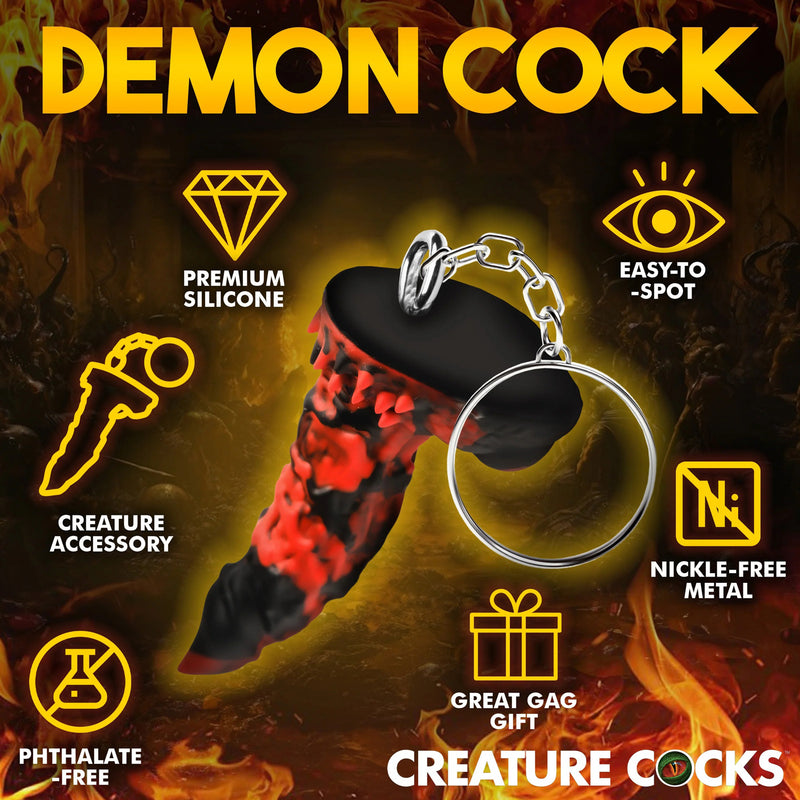XR Brands Fire Demon Keychain - Red/black