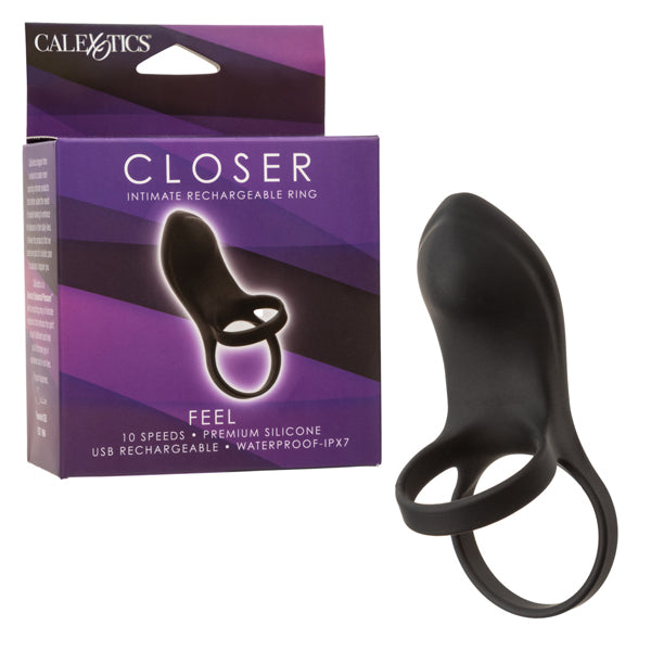 CalExotics Closer Intimate Rechargeable Ring Feel - Black