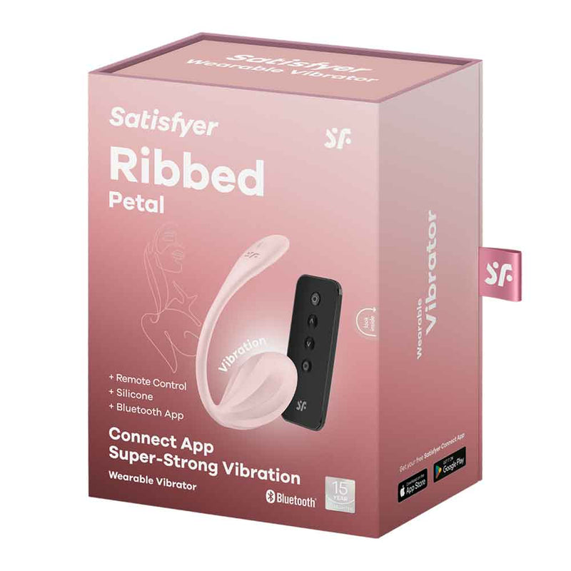 Satisfyer Ribbed Petal Connect App - Rose