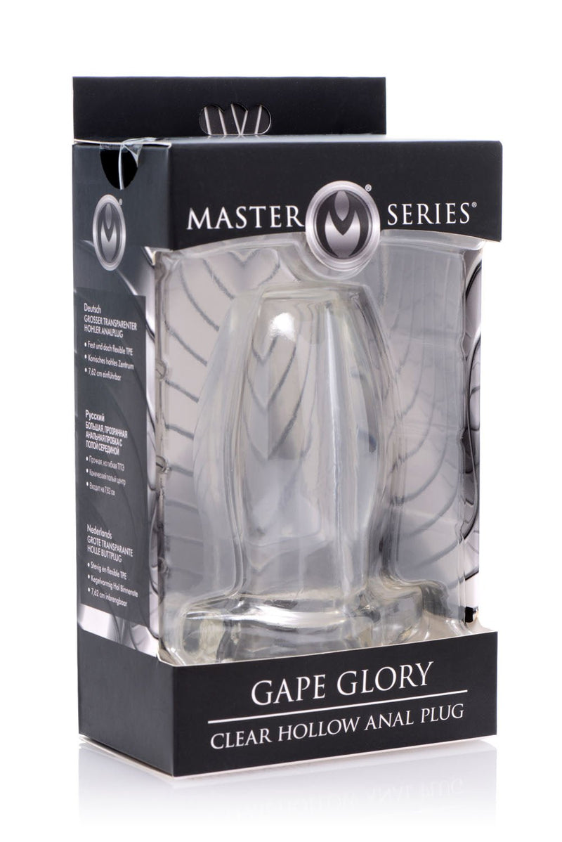 XR Brands Peephole Clear Hollow Anal Plug - Small