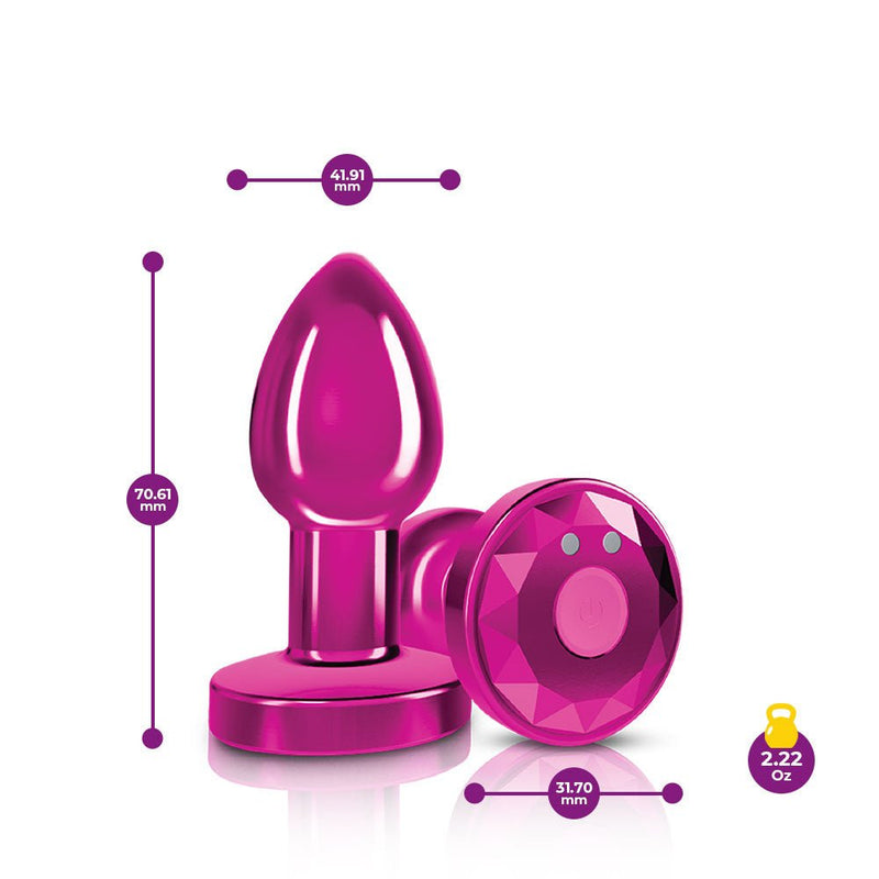 Viben Vibrating Pink Metal Remote Plug - Small