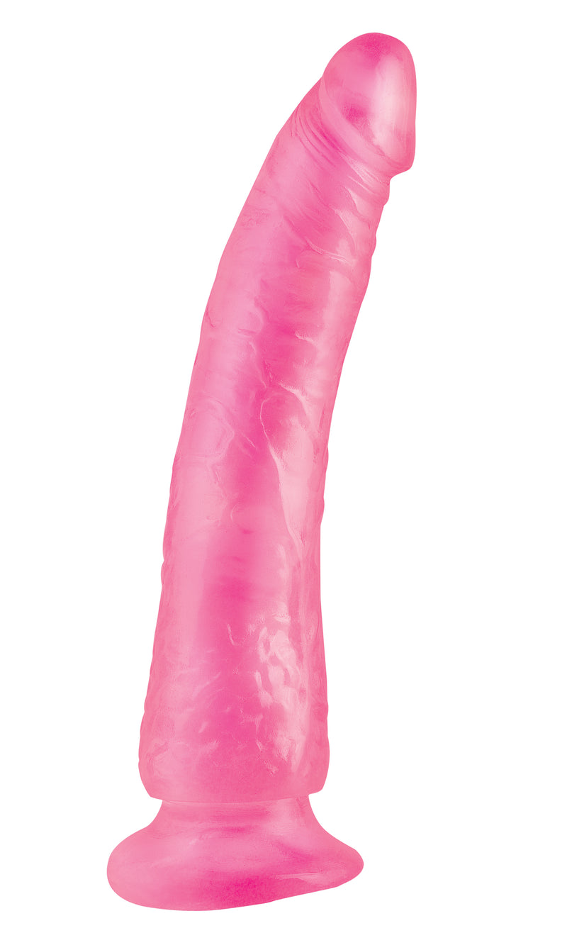 Pipedream Basix Rubber Works - Slim 7 Inch With Suction Cup - Pink
