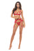 "Twist Every Way Chain Bra, Garter and Crotchless G-String 3pc - Red - S/m RR-53050TREDSM"