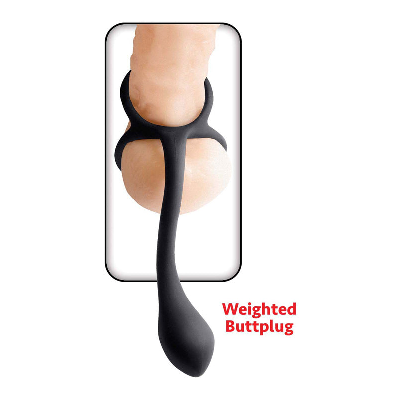 Nasstoys My Cockring Cring With Buttplug - Black