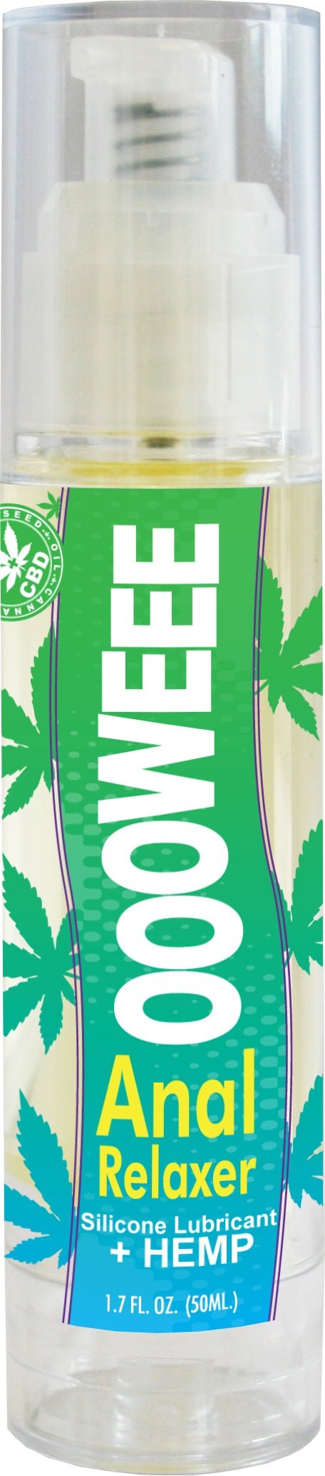 Body Action Oooweee Anal Relaxer Silicone Lubricant Plus Hemp - 1.7 Fl. Oz. / 50 ml