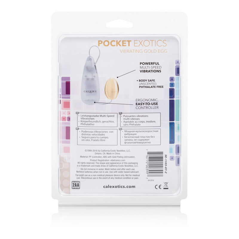 CalExotics Pocket Exotics Vibrating Egg - Gold