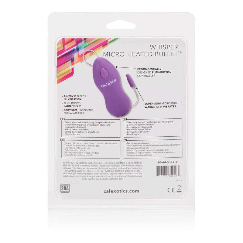 CalExotics Whisper Micro Heated Bullet - Purple