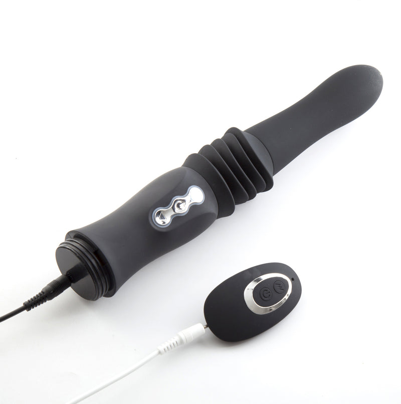 Maia Toys Max Silicone Thrusting Portable Love Machine - Black