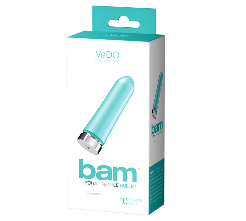 VeDO Bam Rechargeable Bullet - Tease Me Turquoise