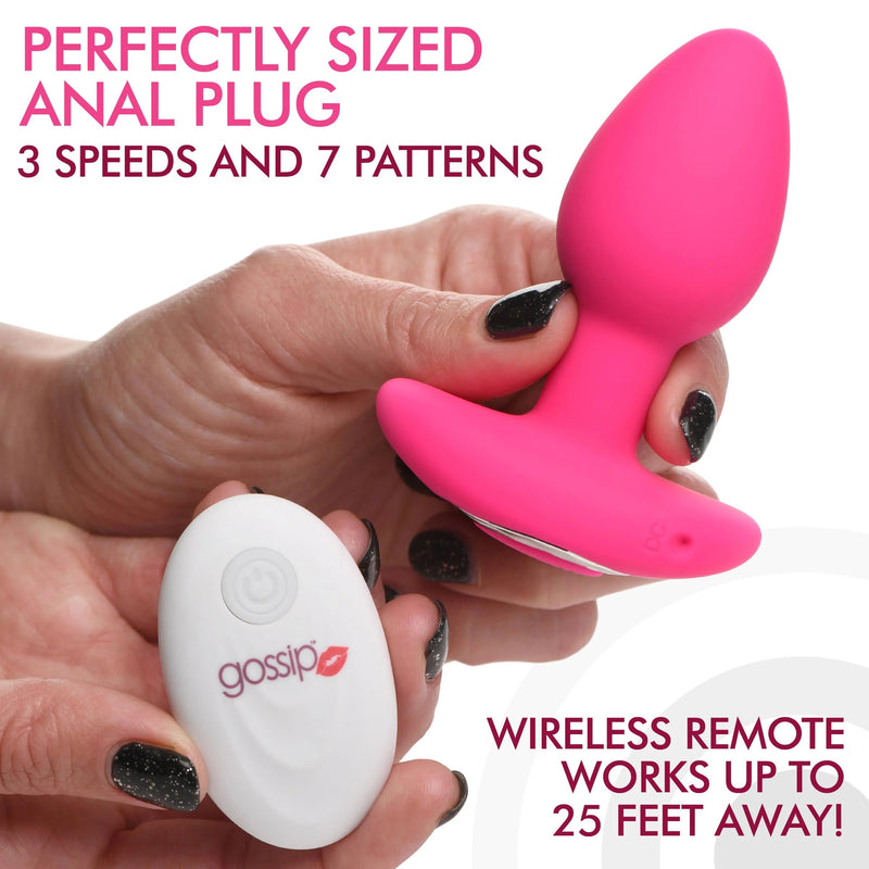Curve Toys Gossip Pop Rocker 10x Vibrating Silicone Plug - Magenta