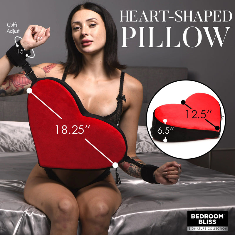 XR Brands Bondage Love Pillow - Black/red