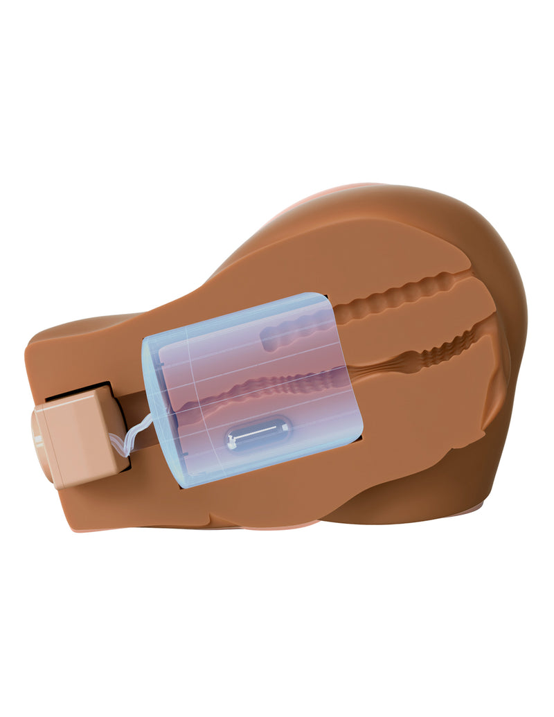 Pipedream Back That Ass Up Auto Mega Masturbator - Brown - Stroker Masturbator - Realistic Body Part Stroker