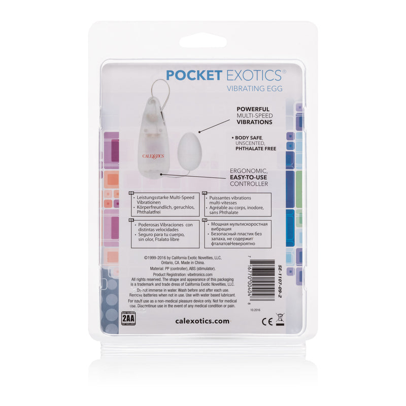CalExotics Pocket Exotics Vibrating Ivory Egg