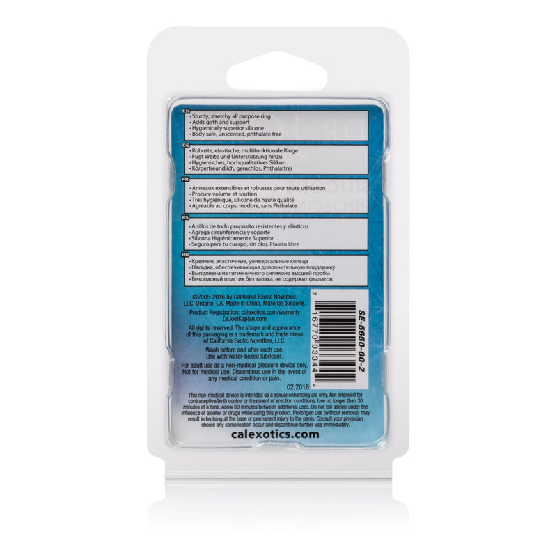 CalExotics Dr. Joel's Silicone Prolong Ring - Smooth Clear