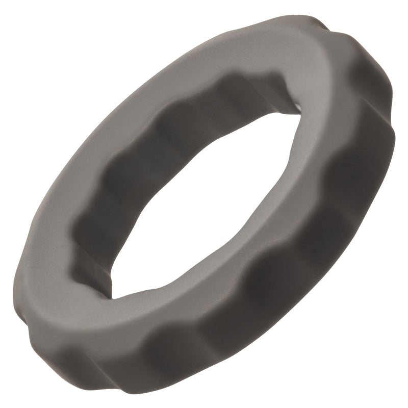 CalExotics Alpha Liquid Silicone Erect Ring - Gray