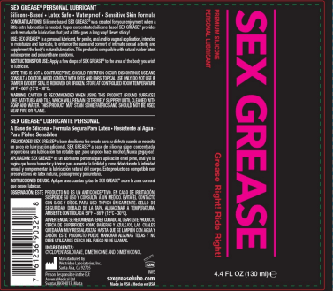 I.D. Lubricants Sex Grease Silicone Based 4.4 Oz