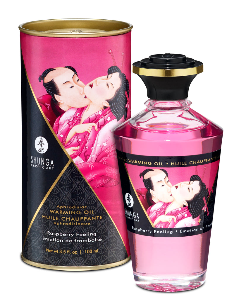 Shunga Aphrodisiac Warming Oil - Raspberry Feeling
