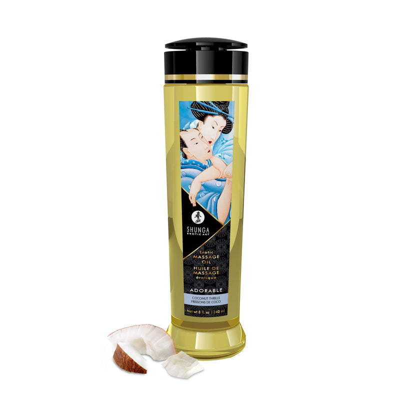 Shunga Massage Oils - Adorable 8 Fl. Oz. Coconut Thrills
