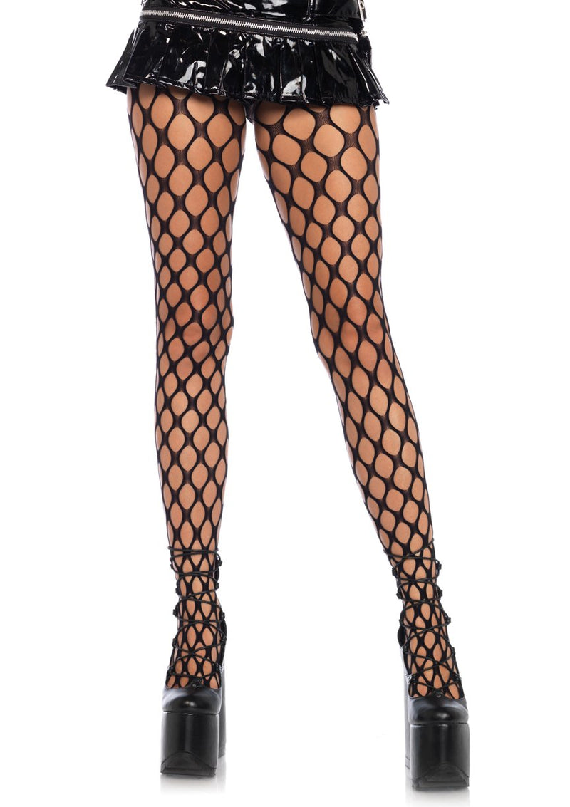 Leg Avenue Jumbo Pothole Net Tights - Black - One Size