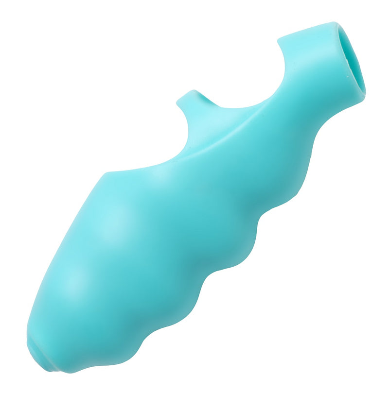 XR Brands Ripples Finger Bang-Her Vibe - Teal