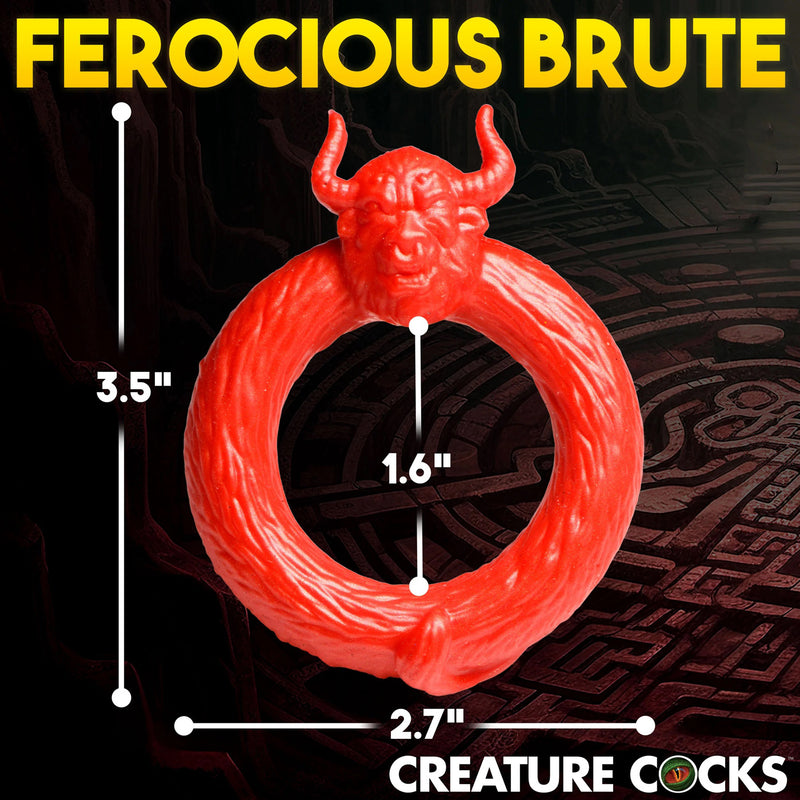 XR Brands Beast Mode Silicone Cock Ring - Red