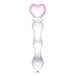 "8 Inch Sweetheart Glass Dildo - Pink/clear GLAS-161"