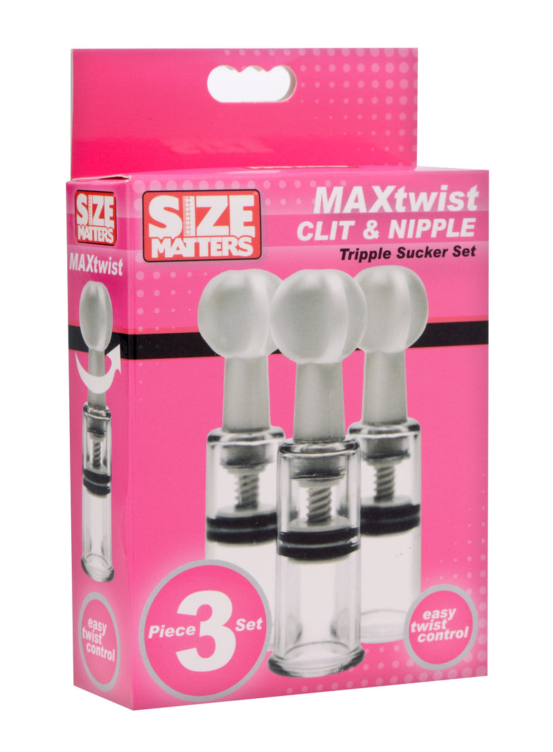 XR Brands Max Twist Clit and Nipple Triple Sucker Set