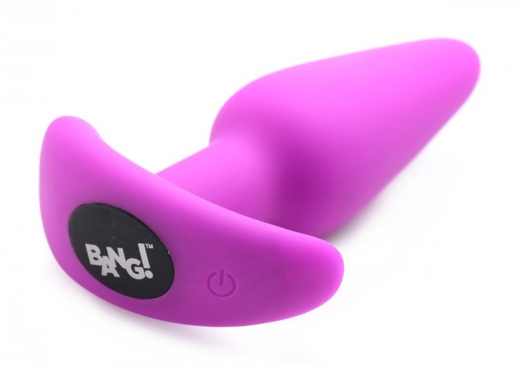 XR Brands 21x Silicone Butt Plug With Remote - Purple