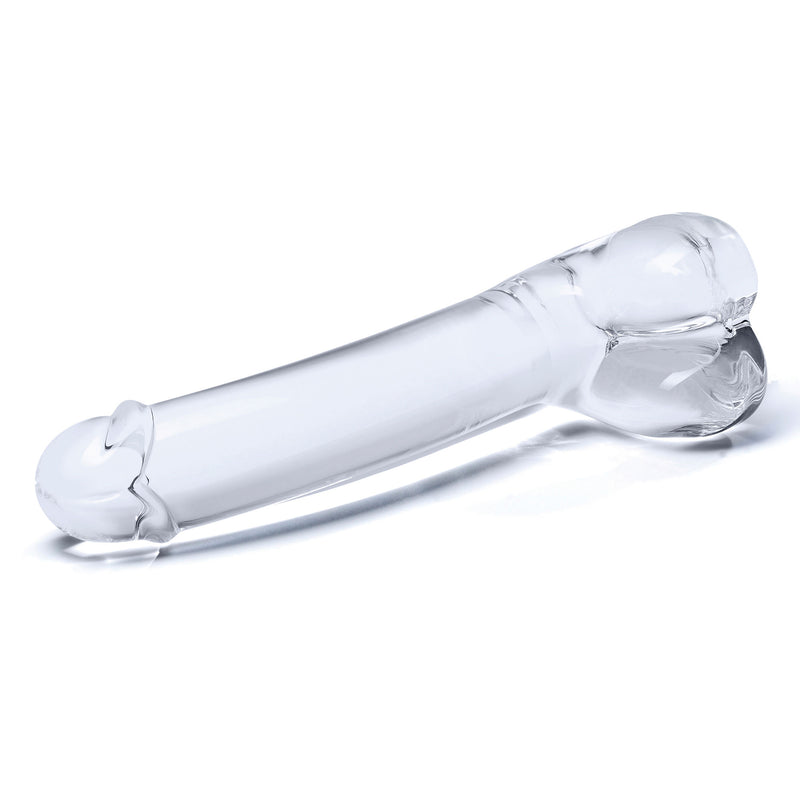 Electric Novelties 7 Inch Realistic Curved Glass G-Spot Dildo - Clear