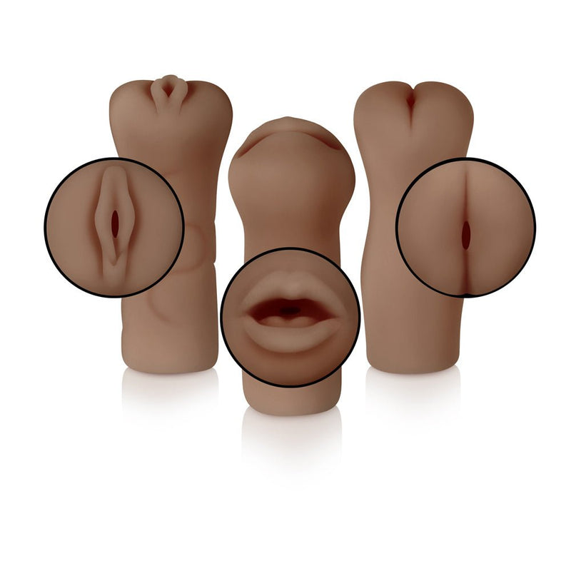 Evolved Novelties Party Pack - Dark - Stroker Masturbator - Realistic Pocket Pussy