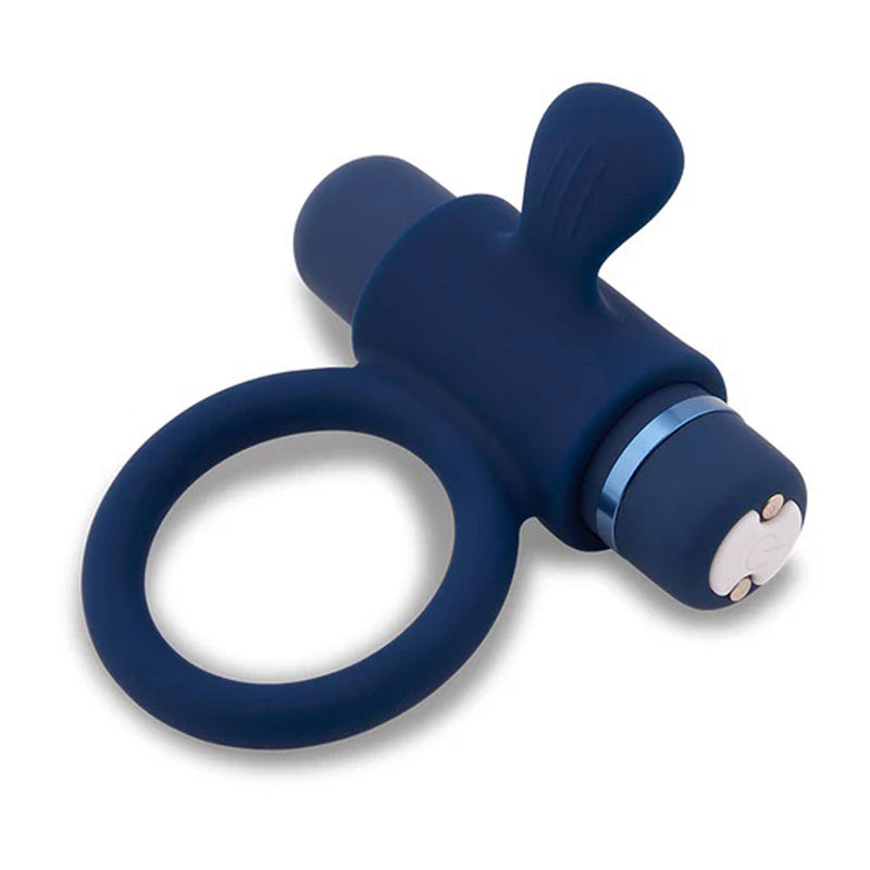 Nu Sensuelle Nu Sensuelle Silicone Bullet Ring - Navy Blue