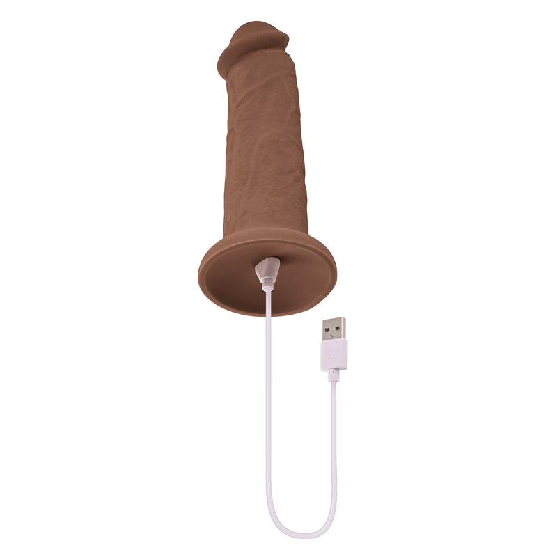 Evolved Novelties 7 Inch Girthy Vibrating Dong - Dark