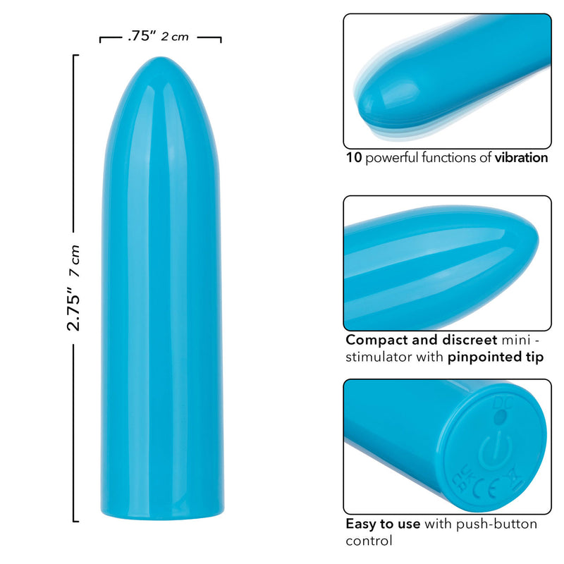 CalExotics Turbo Buzz Classic Mini Bullet - Blue