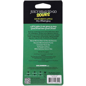 Doc Johnson Goodhead Juicyhead Dry Mouth Spray to Go - Sour Green Apple .30 Oz