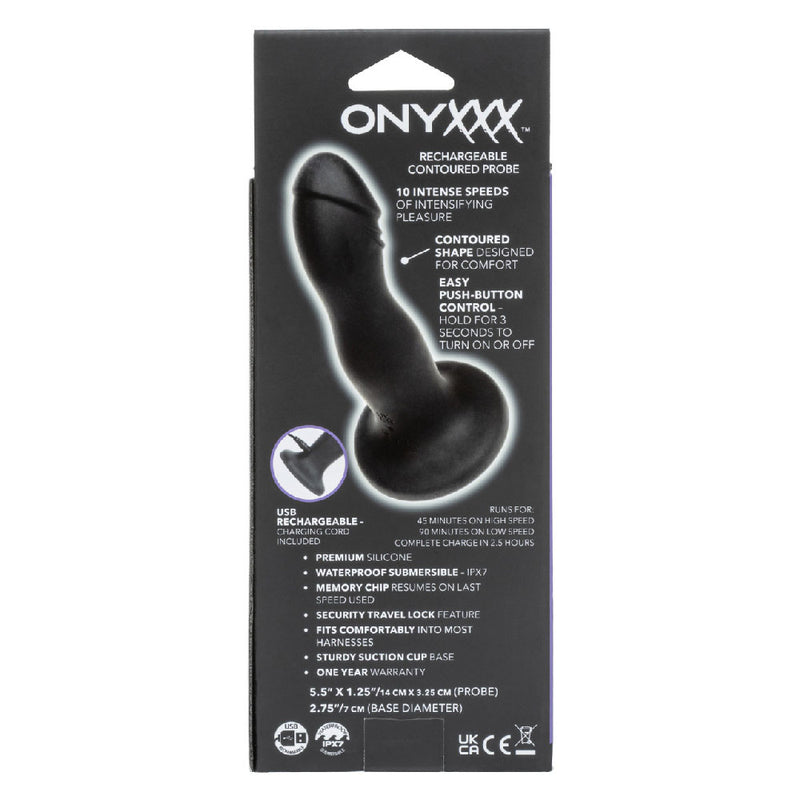 CalExotics Onyxxx Rechargeable Contoured Probe - Black