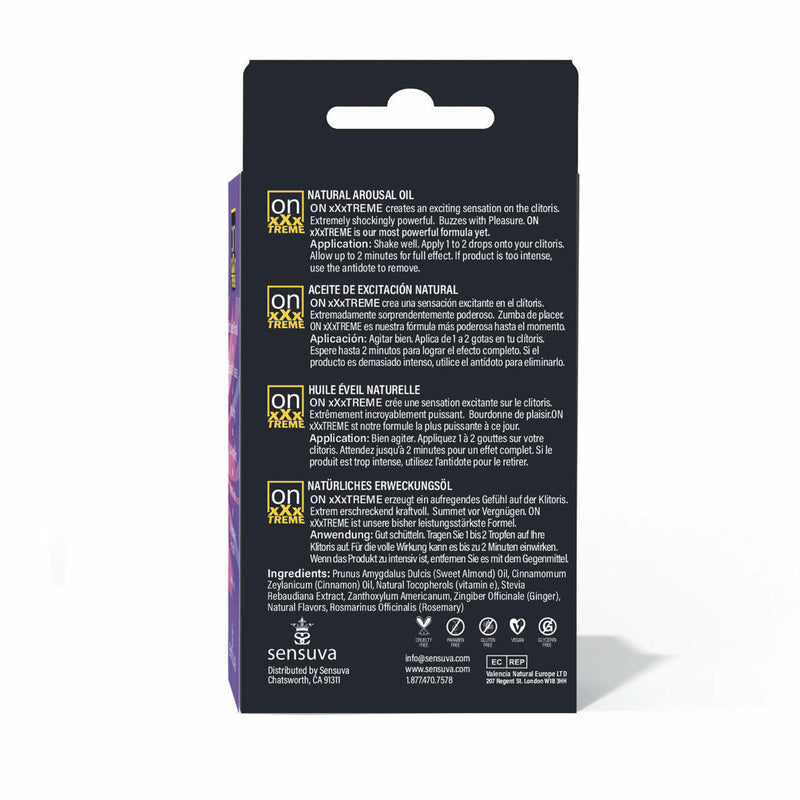 Sensuva On Xxxtreme Arousal Oil 5ml Medium Box