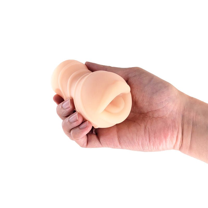 NS Novelties Pocket Pals - Mouth Stroker - White - Stroker Masturbator - Realistic Pocket Pussy - Mini Stroker