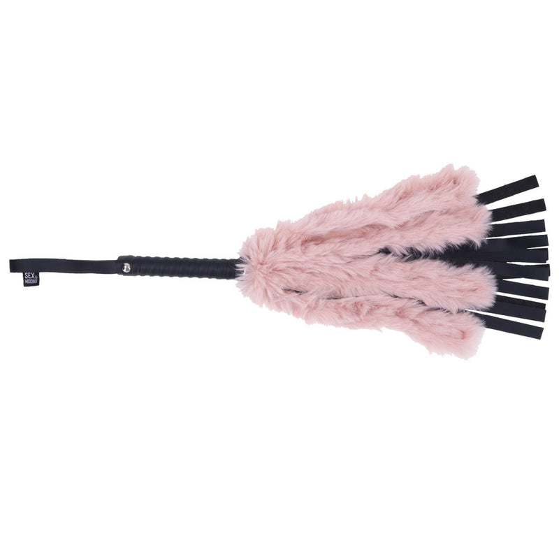 Sportsheets Brat Faux Fur Flogger - Pink/black