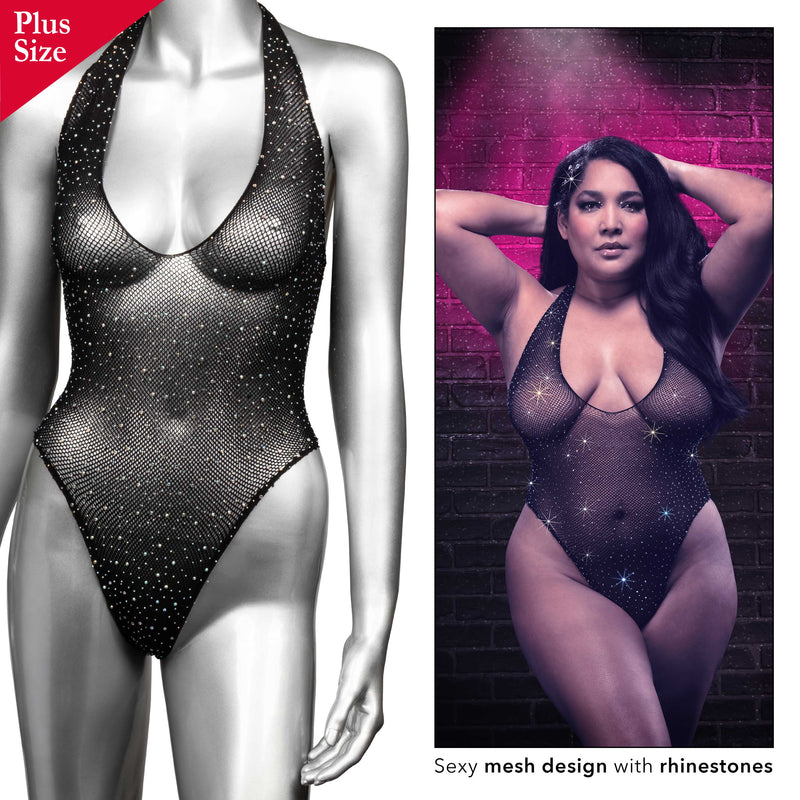 CalExotics Radiance Deep v Body Suit - Queen - Black
